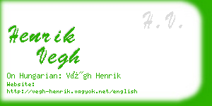 henrik vegh business card